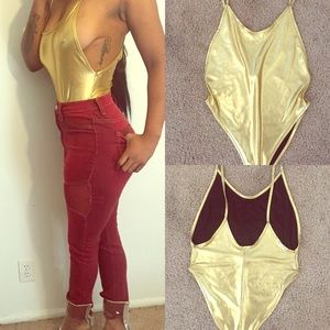 Gold Metallic Bodysuit